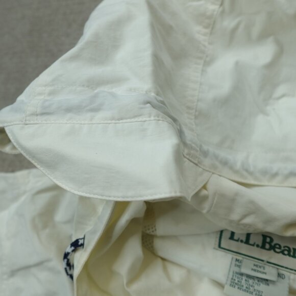 Vintage LL Bean Jacket XL Ivory Windbreaker Old Stock Full Zip NEW READ - Picture 8 of 15